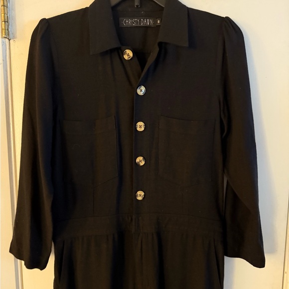 Christy Dawn Painters Jumpsuit in Black - Picture 4 of 6